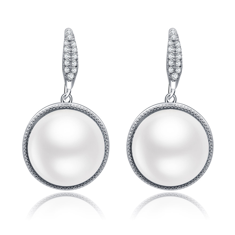 Imitation Pearl Drop Hook Earrings